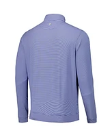 Peter Millar Men's Royal Los Angeles Dodgers Perth Sugar Stripe Performance Quarter-Zip Top