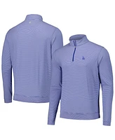 Peter Millar Men's Royal Los Angeles Dodgers Perth Sugar Stripe Performance Quarter-Zip Top