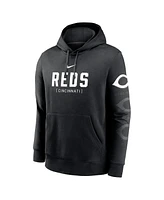 Nike Men's Black Cincinnati Reds Fashion Club Pullover Hoodie