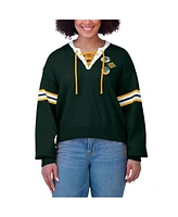 Wear by Erin Andrews Women's Green Bay Packers Lace-Up Sweater