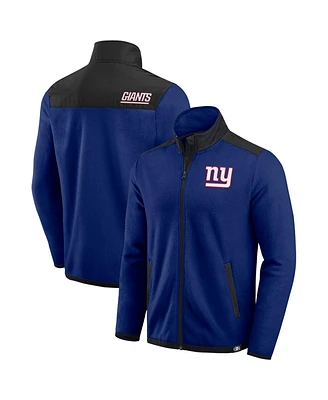 Fanatics Men's Royal New York Giants Color Block Polar Fleece Full-Zip Jacket