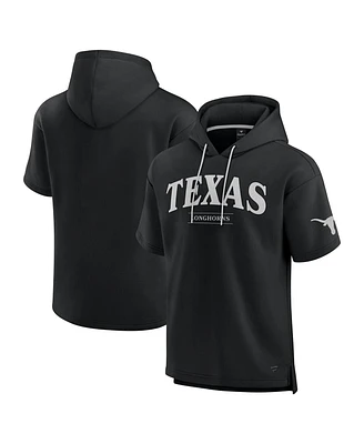 Fanatics Men's Black Texas Longhorns Ready Short Sleeve Pullover Hoodie