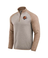 Fanatics Men's Tan Cincinnati Bengals Tonal Quarter-Zip Jacket