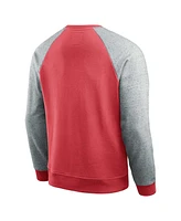 Fanatics Men's Red/Heather Gray Kansas City Chiefs Colorblock Pullover Sweatshirt