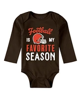 Wear by Erin Andrews Baby Boys and Girls Cleveland Browns Three-Piece Turn Me Around Bodysuits Pant Set