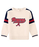 Wear by Erin Andrews Baby Boys and Girls Cream Atlanta Braves Sweater