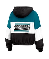 Wear by Erin Andrews Women's Black Jacksonville Jaguars Color Block Full-zip Windbreaker Jacket