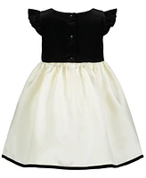 Blueberi Boulevard Baby Girls Bow-Front Black White Special Occasion Dress