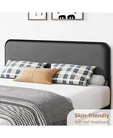 gaomon Queen Size Bed Frame with Upholstered Headboard and Footboard, Heavy Duty Platform Metal Bed Frame