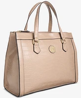 Giani Bernini Croc Medium Book Tote, Created for Macy's