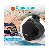 Pyle 8" Marine Wakeboard Tower Speakers - 300W Waterproof, Dual Bullet Style, Black (PLMRB85)