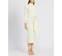En Saison Women's Sanam Mock-Neck Sweater Maxi Dress
