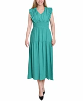 Ny Collection Women's Flutter Sleeve Midi Dress