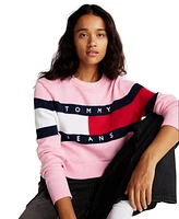 Tommy Jeans Women's Crewneck Flag Logo Sweater