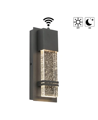 Flynama 1-Light Dusk to Down Outdoor HardWired Wall Lantern Sconce With Led