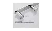 Slickblue Bright Polished 304 Stainless Steel Towel Hook - 4-Hook Robe and Coat Rack for Bathroom Accessories