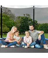 Gymax 14FT Replacement Trampoline Safety Enclosure Net w/ Zipper & Buckle for 8 Poles