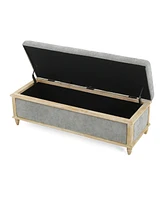 Gray Storage Ottoman