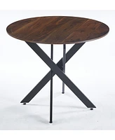 47.2INCH Round Dining Table,Office Table,Coffee Table,120X120X75CM,cross leg