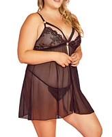 Hautys Plus Babydoll Lingerie Set