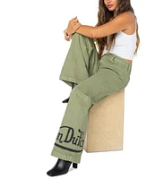 Von Dutch Women's Logo Wide-Leg Jeans, Exclusively at Macy's