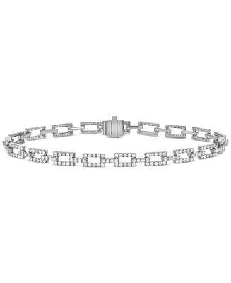 Diamond Square Link Bracelet (2 ct. t.w.) 14k Gold or White