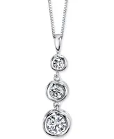 Sirena Energy Diamond Three-Stone Pendant Necklace (1/ ct. t.w.) in 14k Yellow Gold or White Gold