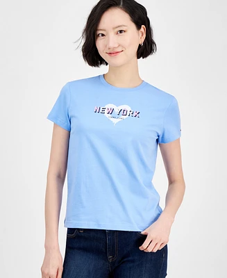 Tommy Jeans Women's Cotton x Nyc Heart Graphic T-Shirt