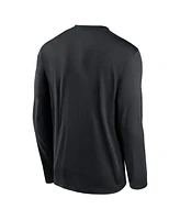 Nike Men's Black Duke Blue Devils Primary Stack Legend Long Sleeve T-Shirt