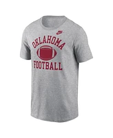 Nike Men's Heather Gray Oklahoma Sooners Legacy Football Icon T-Shirt