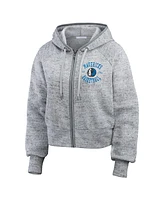 Wear by Erin Andrews Women's Heather Gray Dallas Mavericks Speckled Radiator Full-Zip Hoodie