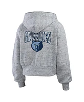 Wear by Erin Andrews Women's Heather Gray Memphis Grizzlies Speckled Radiator Full-Zip Hoodie