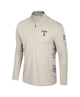 Colosseum Men's Natural Tennessee Volunteers Oht Military Appreciation Quarter-Zip Jacket