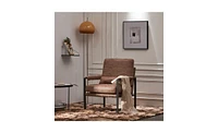 Slickblue Light Brown Technology Fabric Indoor Leisure Chair - Single Iron Frame Chair for Stylish Comfort and Relaxation
