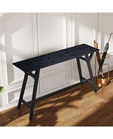 59.06 Inch Entryway Table for Living Room,Narrow Console Table with Solid Wood Legs, Modern Design Mdf Skinny Sofa Table Entrance Table for Hallway