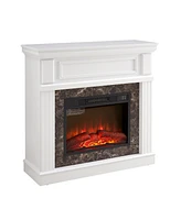 Only Mantel (Not Included Fireplace) -White,41.34"W14"D40"H