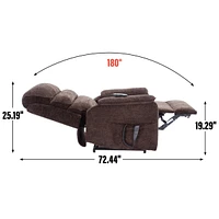 Chenille Dual Motor Infinite Position Up to 350 Lbs Power Lift Recliner Chair with Power-Remote