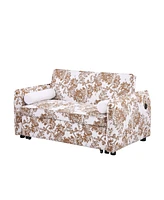 Streamdale Furniture Soft Boucle convertible two-bedroom sofa with adjustable back, 2-seater sofa, pull-out bed, 2 waist pillows for small living room