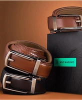 Mio Marino Men's Bristle Leather Linxx Ratchet Belt