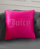 Juicy Couture Rhinestone Logo Decorative Pillow, 20" x
