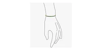 Etoielle Created Emerald and Cz Yellow Silver Alternating Tennis Bracelet 7 inches by