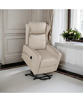 Power Lift Recliner Chair, Adjustable Modern Lift Chair, Lift Recliner Sofa for Back, Lumbar, Legs Support, Classic Power Recliner Chair with Remote C