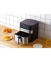 Uber Appliance Air fryer Xl Premium - 7 Quart Stainless Steel - Pfoa/Ptfe Free Ceramic non stick