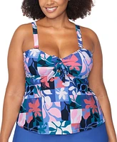 Raisins Curve Trendy Plus Zanzibar Printed Tankini