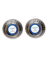 Country Living Set of 2 Hammered Stainless Steel Dog Bowls – Textured, Durable, Stylish & Functional