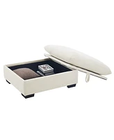 Streamdale Furniture Corduroy Fabric Ottomans Footrest to Combine with 2 Seater Sofa, 3 Seater Sofa and 4 Seater Sofa, Beige Corduroy
