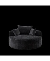 Streamdale Furniture 55''L Chenille Sponge single sofa,No Assembly Required,Fluffy Modern Sleeper Chair for Living room, Bedroom