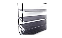 Slickblue 5-Tier Non-Woven Fabric Shoe Rack with Handle Easy Assembly Storage Solution for Organizing Footwear