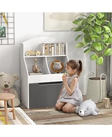 Qaba Kids Bookshelf with Drawer for Playroom, Nursery, Bedroom,