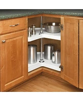 Rev-a-Shelf 24'' Kidney Lazy Susan Corner Wall Cabinet 2-Shelf, 6472-24-11-52